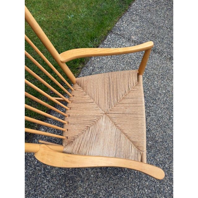 1980s J16 Rocking Chair Attributed to Hans Wegner for FDB Mobler, 1960s - Vintage Rocking Chair - Scandinavian Rocking Chair For Sale - Image 5 of 9