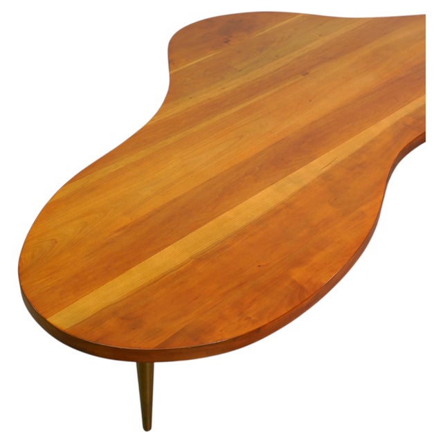 Freeform Walnut Brass Coffee Table, Model 1759 by t.h. Robsjohn-Gibbings, 1950s For Sale - Image 11 of 18