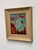 Design Plus Gallery presents a Framed Acrylic Abstract. Expressive layers of teal blue, crimson red, and golden yellow...