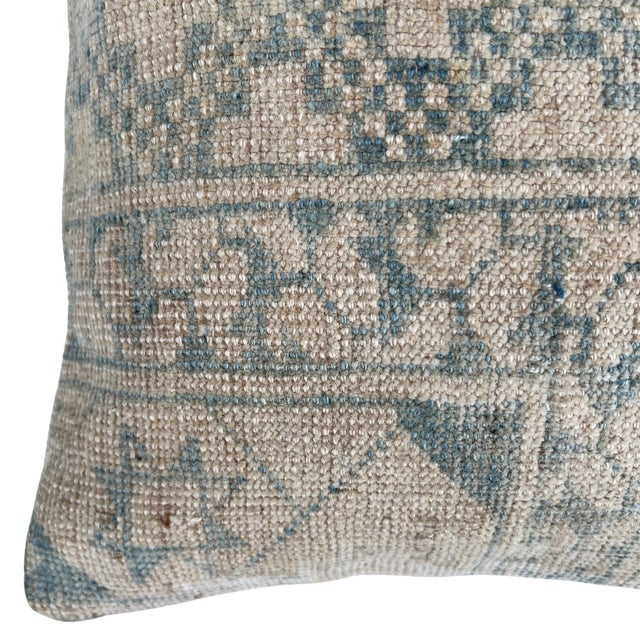 Mid 20th Century Vintage Turkish Rug Pillow For Sale - Image 5 of 6