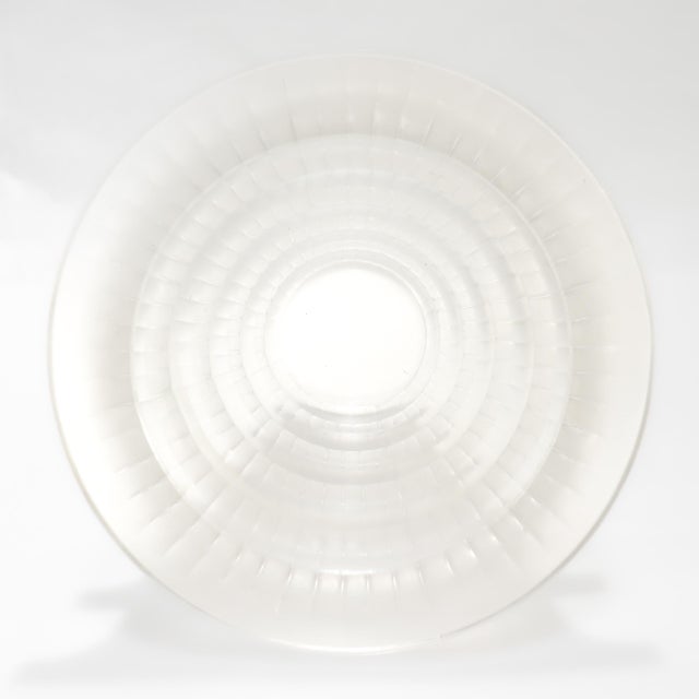 Transparent Vintage Lalique Mid-Century Marc Lalique Era 'Chevreuse' French Art Glass Vase For Sale - Image 8 of 11