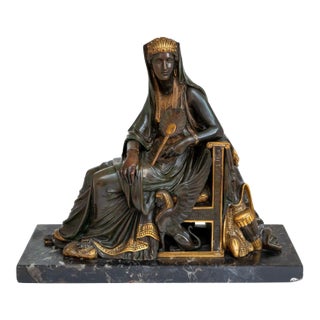 Leon Pilet "Cleopatra" Patinated Bronze, 19th C. For Sale