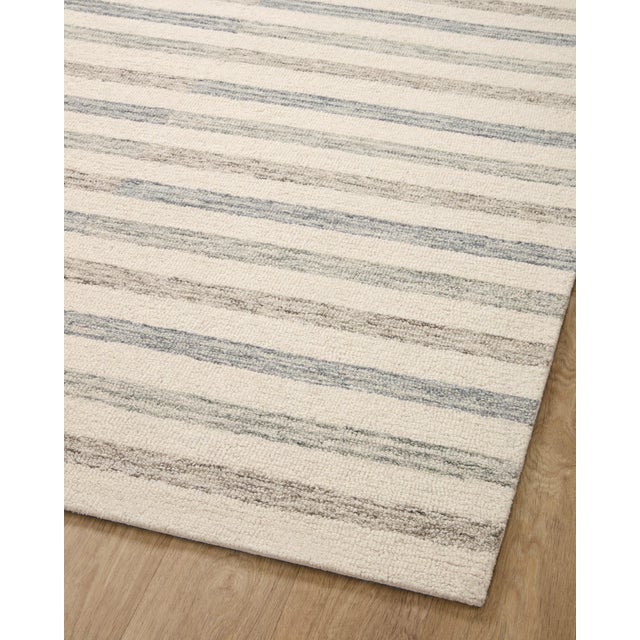 Textile Chris Loves Julia x LoloiChris Ivory / Slate 7'-9" x 7'-9" Square Area Rug For Sale - Image 7 of 8