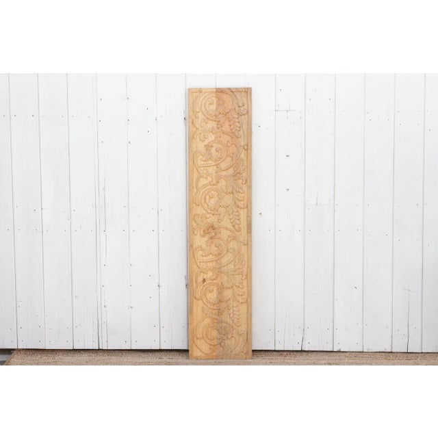 Indian Reclaimed Wood French Colonial Carving For Sale - Image 3 of 11