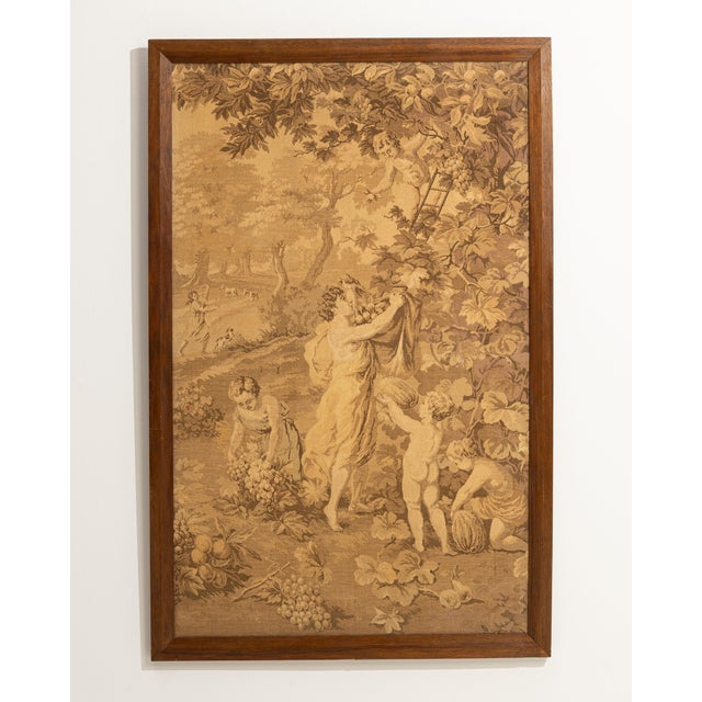 1900 - 1909 1900 - 1909 France Sienna Tapestry Wall Hanging For Sale - Image 5 of 15