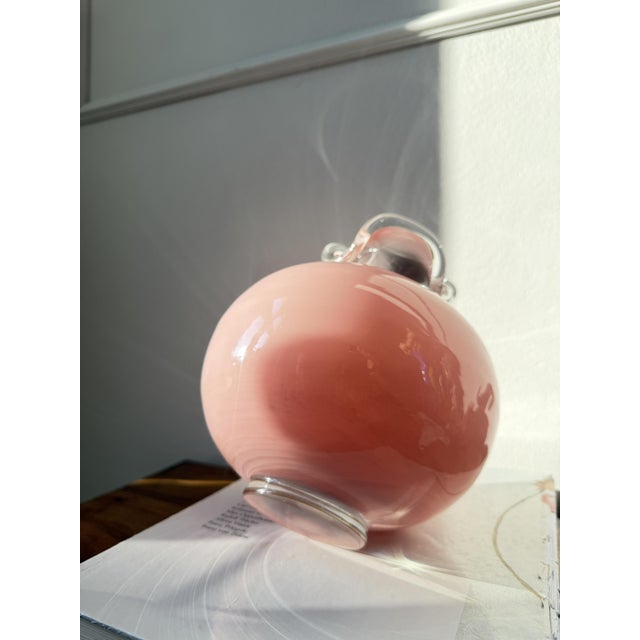 Pink Cased Glass Globe Model 85 Vase by Jerzy Słuczan-Orkusz for Tarnowiec Glassworks, Poland, 1980s For Sale - Image 10 of 12