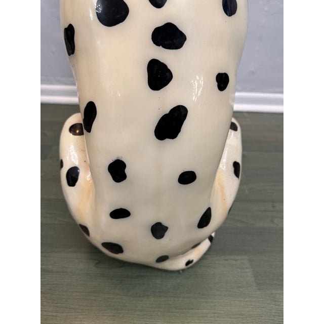 Cream Large Mid-Century Dalmatian Dog Sculpture Hand-Painted Ceramic Figure For Sale - Image 8 of 12