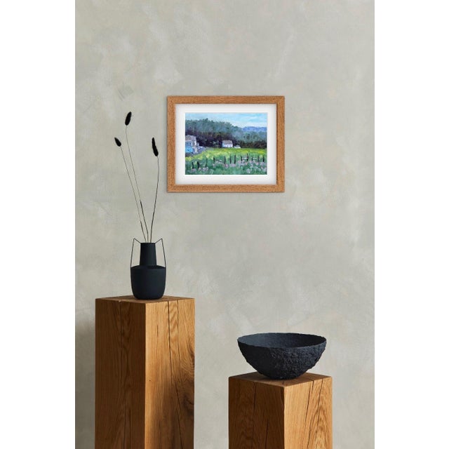 2020s Mendocino Pink Flowers, Impressionist Oil Painting For Sale - Image 5 of 8