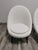 Wood Mid-Century White Wool Armchairs, Set of 2 For Sale - Image 7 of 17