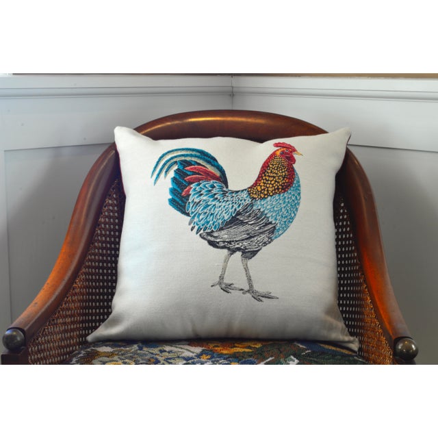 Textile The Rooster: Country Decorative Pillow by Pierre D'Argent. For Sale - Image 7 of 7