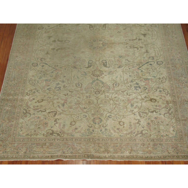 Early 20th Century Early 20th Century Neutral Hand Knotted Turkish Rug with Formal Design For Sale - Image 5 of 6