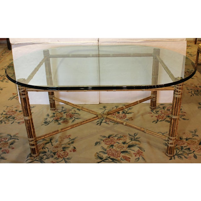 Late 20th century McGuire dining set – table & 4 side chairs, San Francisco. This set includes 4 of the ever popular...