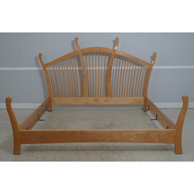Age: C.1996 Details: High Quality Construction Large Impressive Bed Studio Crafted Bench Made Signed Gary Fassler Un-...