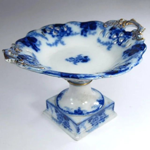Blue Antique White & Blue Centerpiece, 19th Century For Sale - Image 8 of 11
