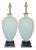 1950s Italian Marbro Murano White Opaline Glass Lamps - a Pair For Sale