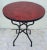 Metal 27" Red Moroccan Mosaic Table For Sale - Image 7 of 8