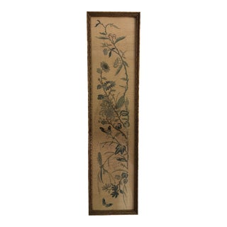 Late 19th Century Needlework Panel Victorian Floral Petit Point Panel Wall Decor For Sale