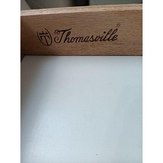 1970s 1970s Thomasville Allegro Faux Bamboo 9 Drawer Dresser Brass Hardware White Color For Sale - Image 5 of 13