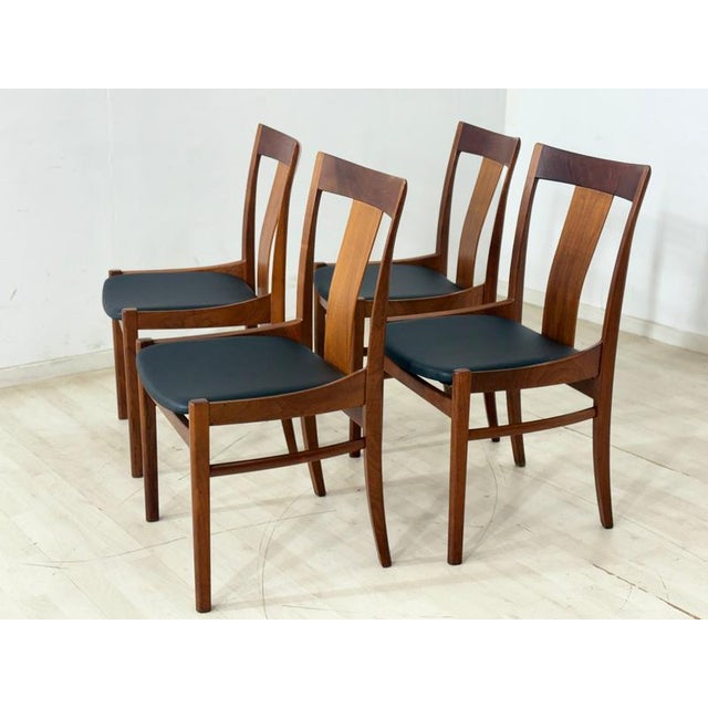 Brown Vintage Dining Chairs in Teak by Albin Johansson, Set of 4 For Sale - Image 8 of 13