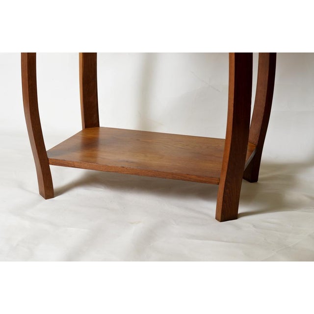 Art Deco Table in Oak with Curved Legs, 1930s For Sale - Image 4 of 12