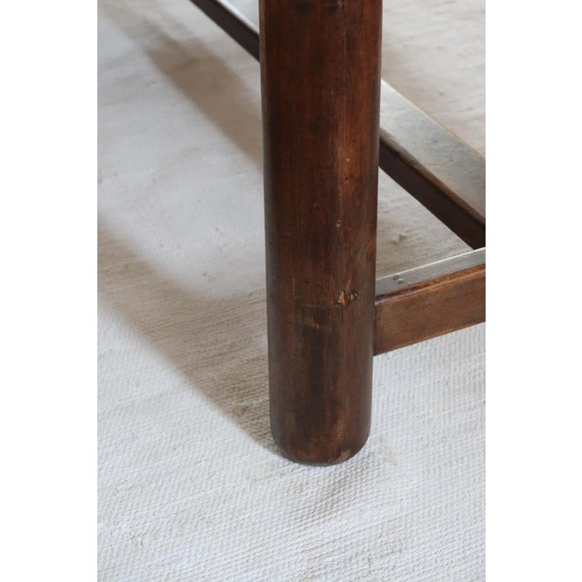 Brutalist Dining Table in Pine attributed to Georges Robert, France, 1960s For Sale - Image 9 of 14