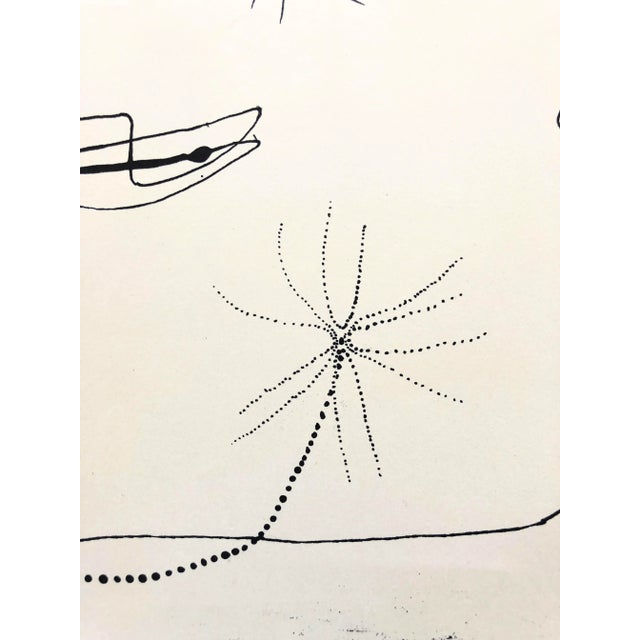 Mid-Century Modern 1950s Abstract Line Print Lithograph For Sale - Image 3 of 8