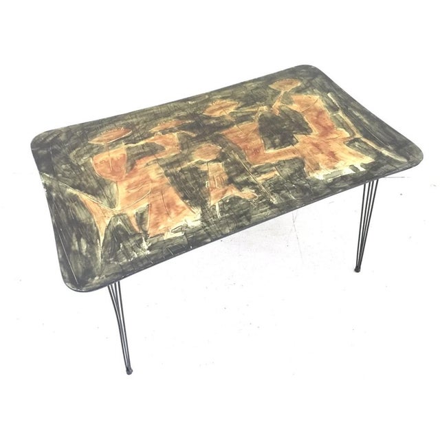 Beige Vintage Coffee Table by Massimo Campighi, Italy, 1950s For Sale - Image 8 of 10