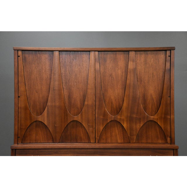 1960s 1960s Refinished Broyhill Brasilia Walnut Tall Dresser For Sale - Image 5 of 9