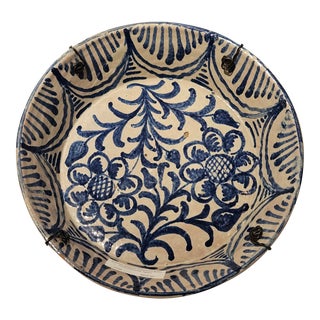 Mid 19th Century Spanish Ceramic Fajalauza Bowl From Granada For Sale