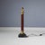 Metal Vintage Marble and Faux Bois Table Lamp, 1960s For Sale - Image 7 of 8