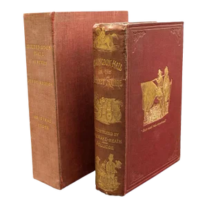 1888's Antique Book in Case Hillingdon Hall or the Cockney Squire