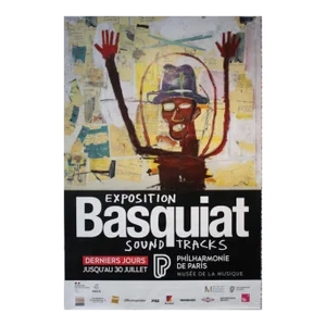 2023 French Exhibition Poster - "Exposition Basquiat Sound Tracks Au Philharmonie De Paris, Musée De La Musique" (Jean-Michel Basquiat)
