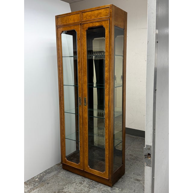 Campaign Campaign Style Curio Display Cabinet, Vintage For Sale - Image 3 of 12