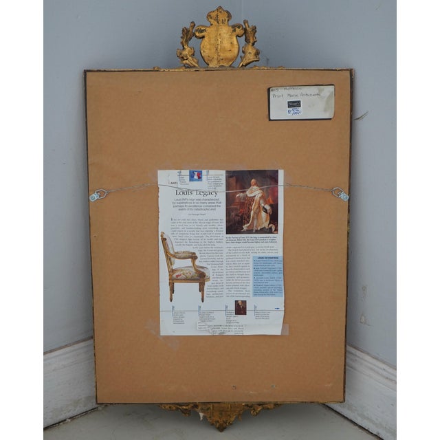 Pair Stunning Vintage French Royalty Framed Colored Engravings For Sale - Image 13 of 15