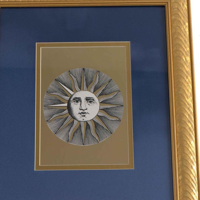 Vintage Fornasetti Gold Soli Prints - A Pair For Sale - Image 10 of 12
