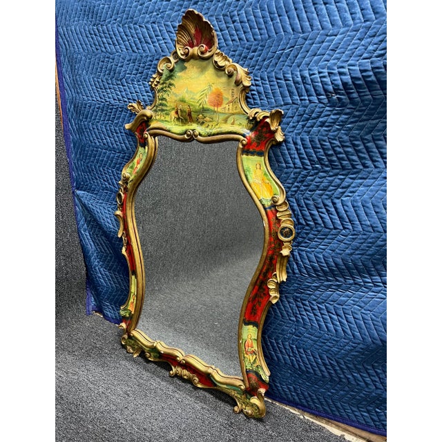 Italian Italian Florentine Shell Carved Mirror For Sale - Image 3 of 9