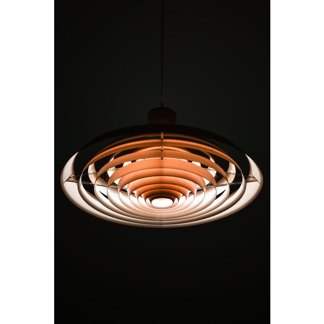 1950s Langelinie Pendant in Copper and Lacquer attributed to Poul Henningsen, 1950s For Sale - Image 5 of 9