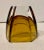 Vintage 1970s Amber Art Glass Small Vase For Sale - Image 4 of 6