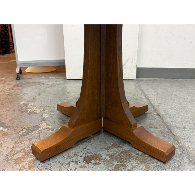 Stickley Furniture Pedestal Extension Dining Table, 46 Inches For Sale - Image 10 of 12