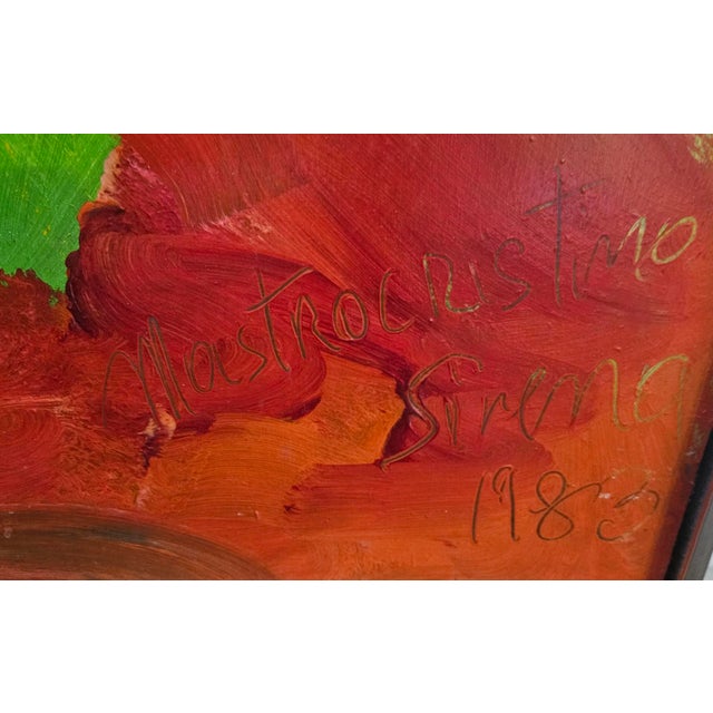 1980s Large Polychrome Expressionistic Painting by Sirena (Aka Antonia Mastrocristino Sirena) For Sale - Image 12 of 14