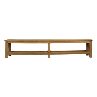 Matthew Izzo Home Vintage Harvest Bleached Teak Wood Bench For Sale