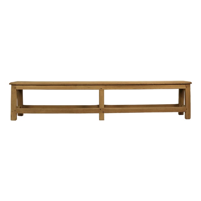 Matthew Izzo Home Vintage Harvest Bleached Teak Wood Bench For Sale