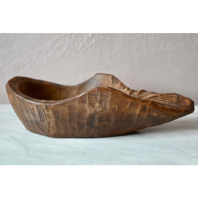 Folk Wood Carved Fruit Bowl, Provence, 1960s For Sale - Image 9 of 11