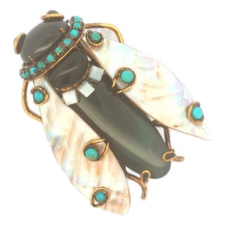 Late 20th Century Iradj Moini Beetle Brooch For Sale