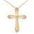 Contemporary Gold Vermeil Diamond Accent Cross Pendant Necklace For Sale - Image 3 of 4
