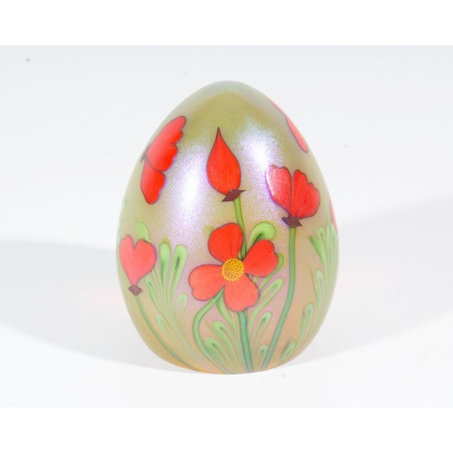 Iridescent Art Glass Paperweight by Orient & Flume For Sale - Image 4 of 8