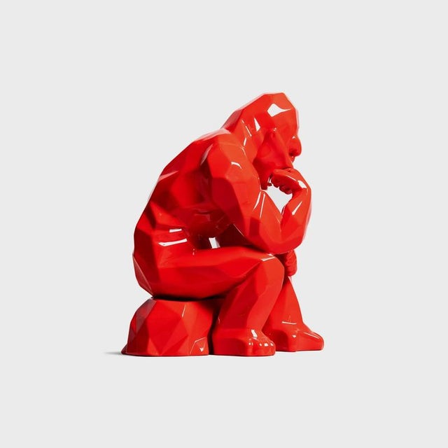 Contemporary Richard Orlinski, Kong Red Thinker, Sculpture For Sale - Image 3 of 11