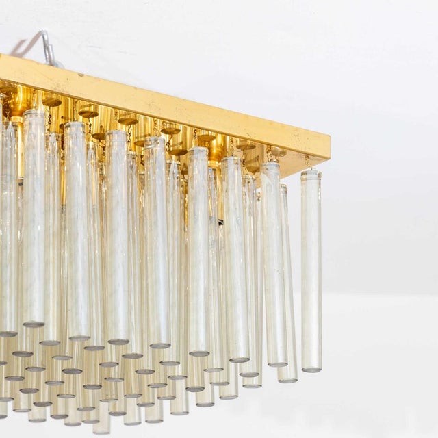 Metal Mid-Century Italian Chandelier from Venini For Sale - Image 7 of 12