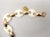 1970s Vintage 1974 Signed Napier Goldtone White Resin Link Bracelet For Sale - Image 5 of 6