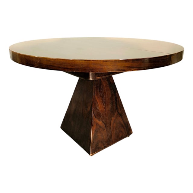 Vintage Extendable Round Chelsea Table by Vittori Introini for Saporiti, 1960 For Sale